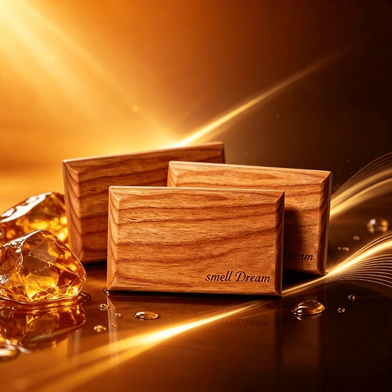 Home Fragrance Aroma Set - Car Air Freshener Warm Amber Wooden