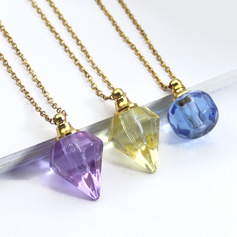 1PC Crystal Vial Necklace Wish - Home Fragrance Jar ulasan dan harga