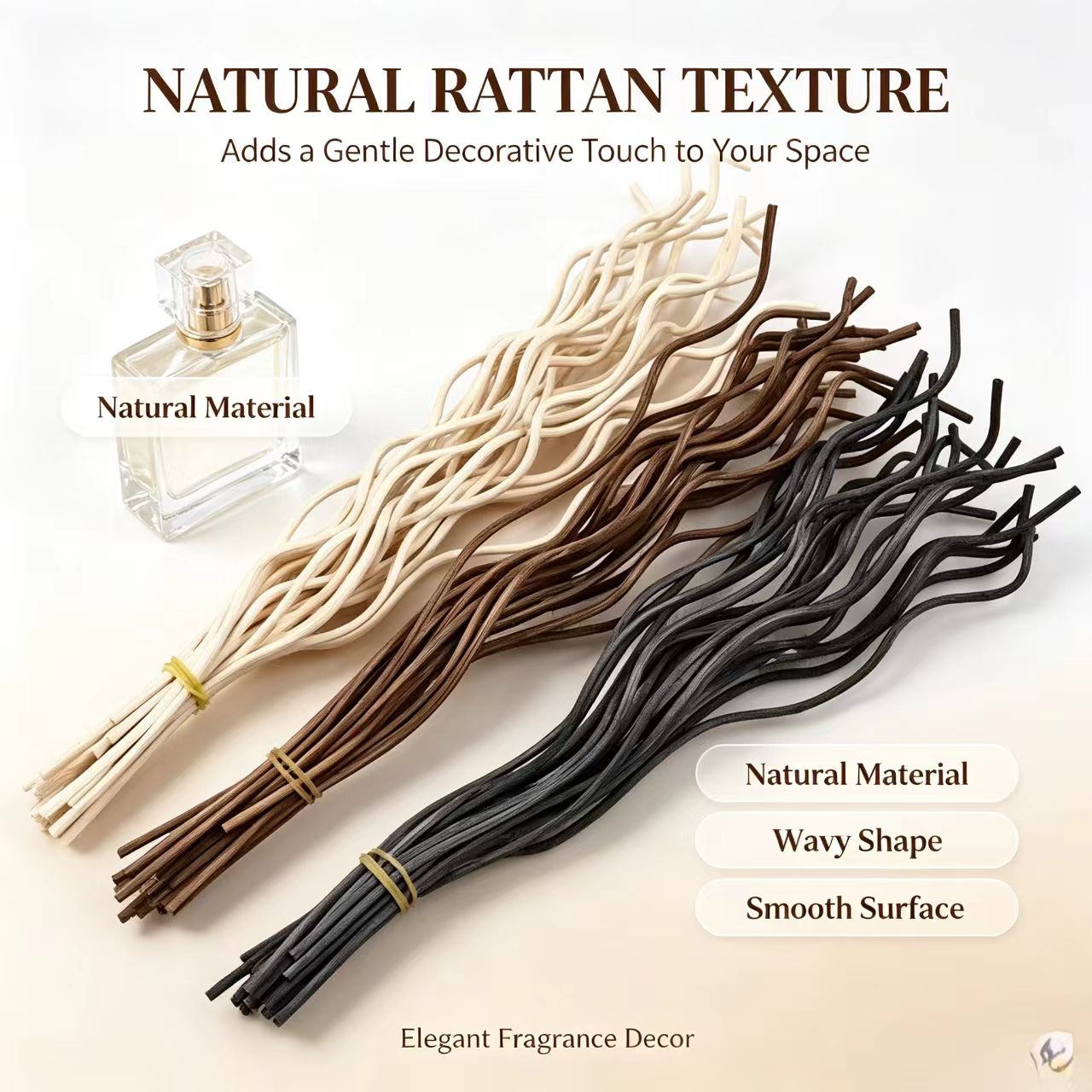 20Pcs Long Wavy Rattan Reed Di - Home Fragrance Items ulasan dan harga