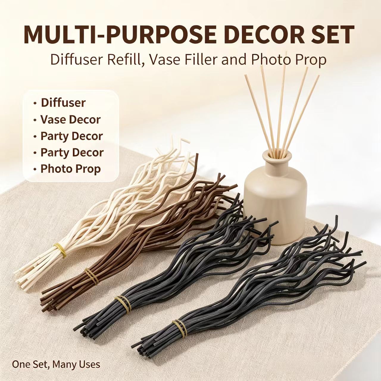 20Pcs Long Wavy Rattan Reed Di - Home Fragrance Items ulasan dan harga