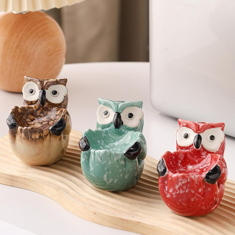 Ceramic Hollow Owl Aromatherap - Home Fragrance Oils For Oil Burners ulasan dan harga