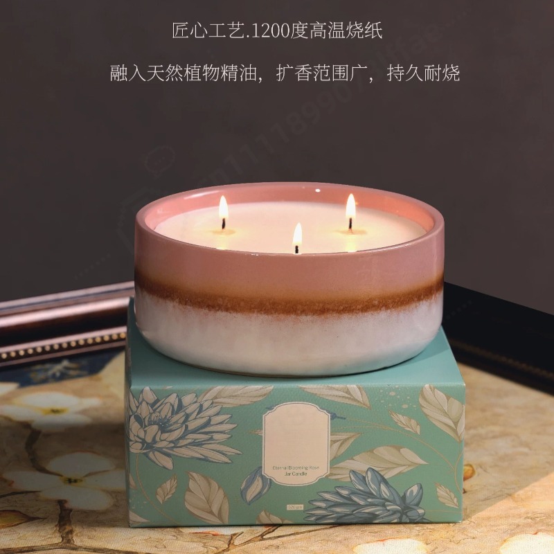 Large Ceramic Jar Scented Cand - Home Fragrance Jar ulasan dan harga