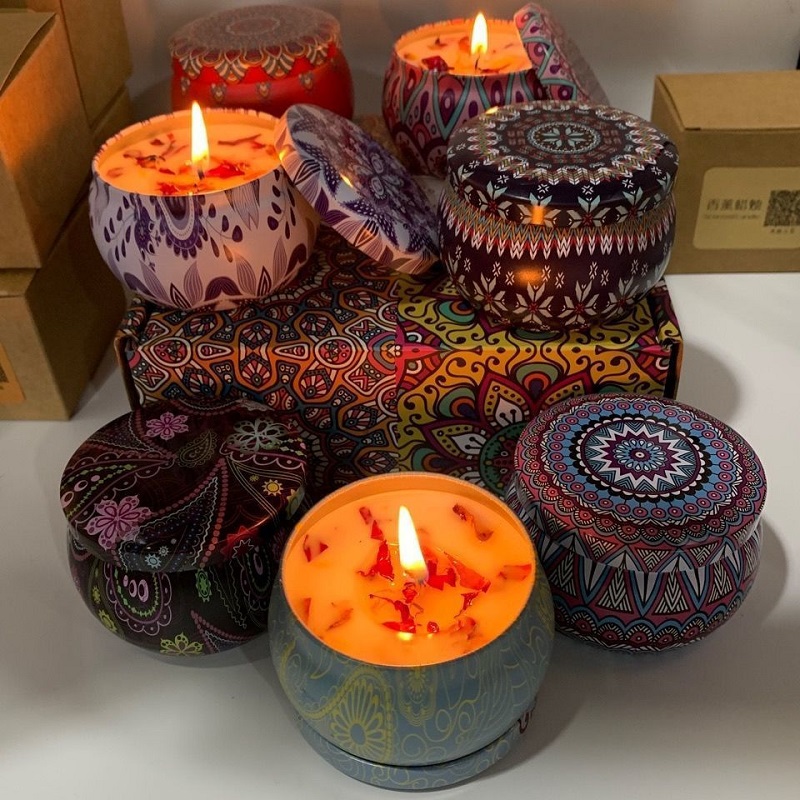 1/4PCS Vintage Scented Candles - Home Fragrance Jar ulasan dan harga
